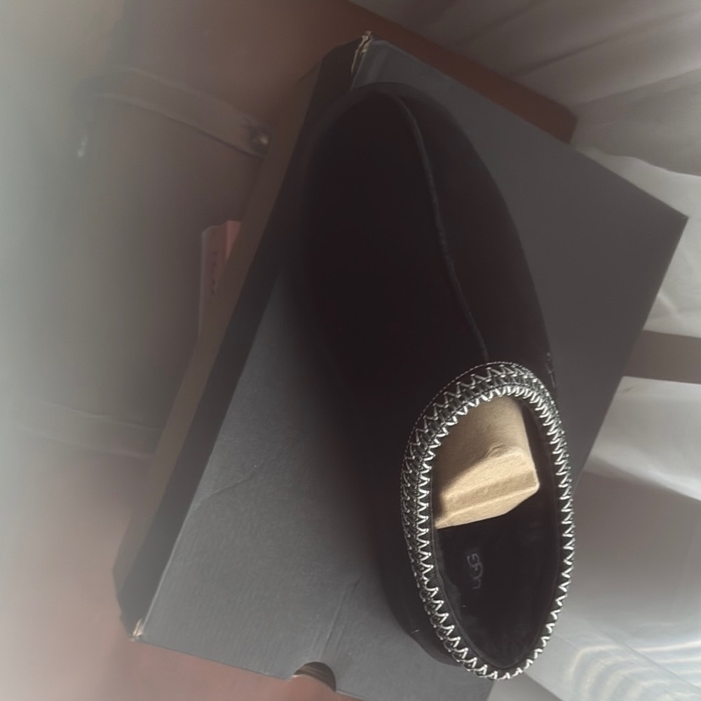Black Suede Loafers with White Stitching